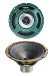 A green speaker with the bottom of it